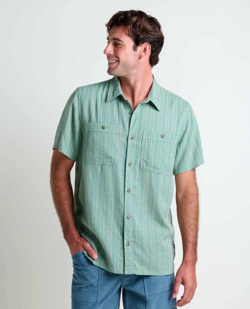 Taj Hemp Short Sleeve Shirt Sagebrush Dobby / S