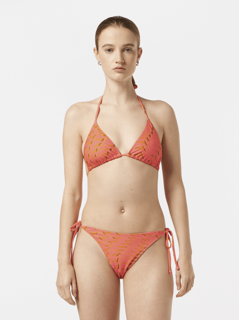 Women's Reversible Printed Bikini Top | Pink | Size XS | Polyester | Scotch & Soda