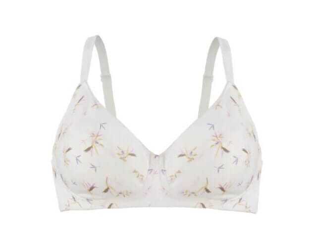 White JulieMay skin-friendly bras with ditsy floral print