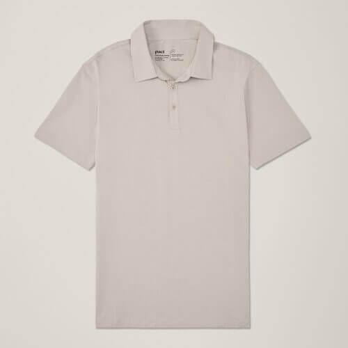 Men's Nickel Grey Luxe Stretch Jersey Slim Polo M