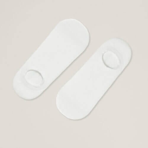Men's White No-Show Socks 2-Pack 1S