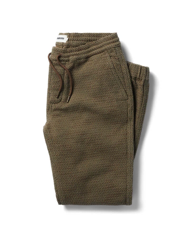 The Apres Pant in Cypress Sashiko