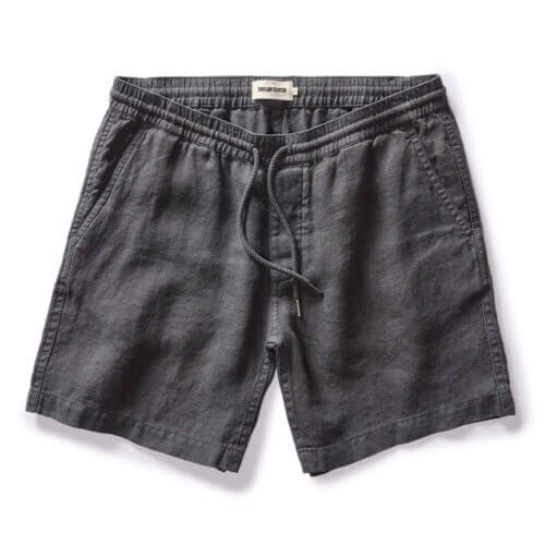 The Apres Short in Faded Black Hemp