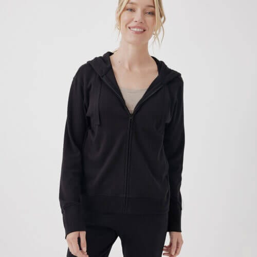 Women's Black Airplane Zip Hoodie 2XL