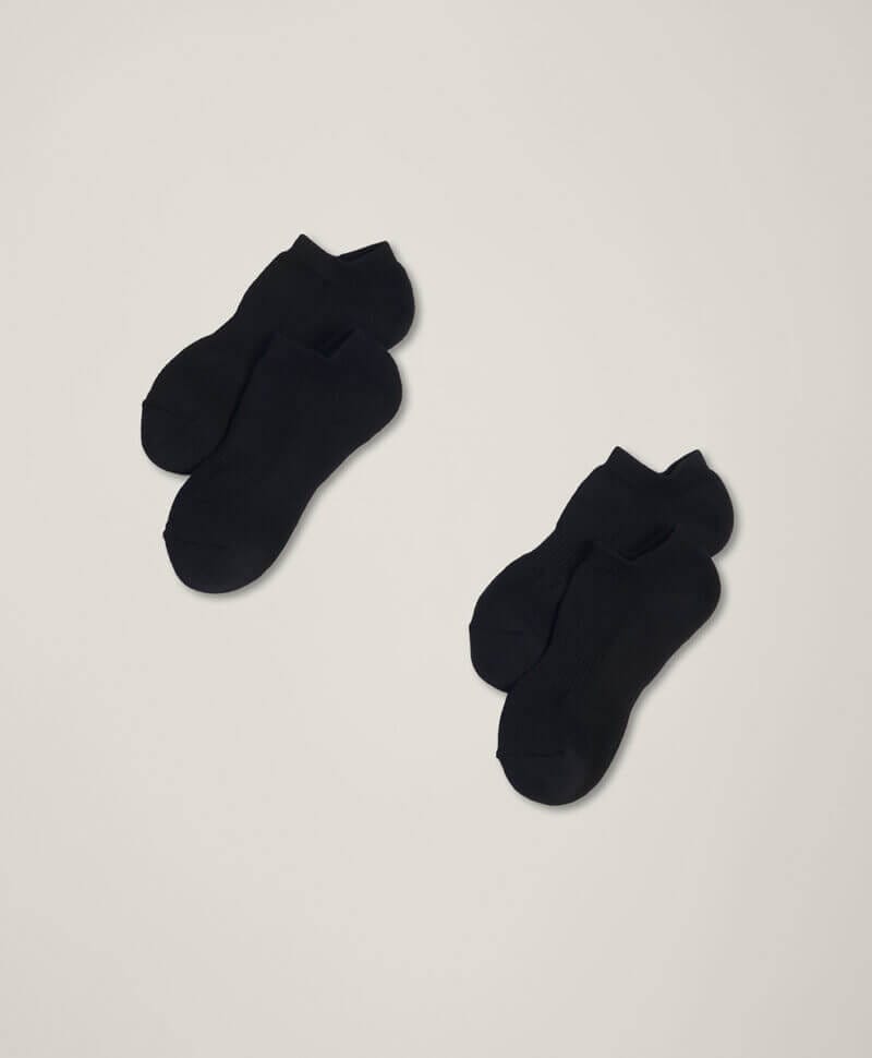 Women's Black Shorty Socks 2-Pack 1S