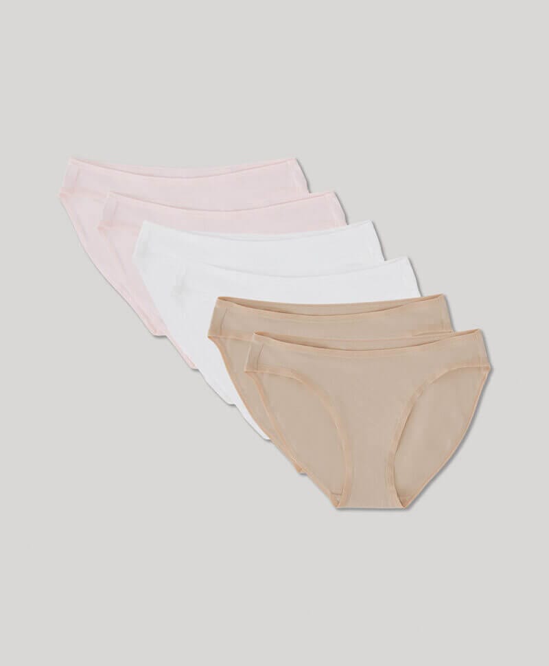 Women's Neutrals Everyday Classic Fit Bikini 6-Pack 2XL