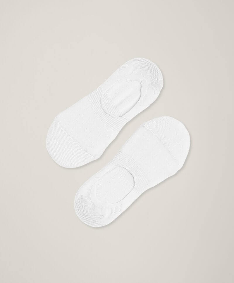 Women's White No-Show Socks 2-Pack 1S