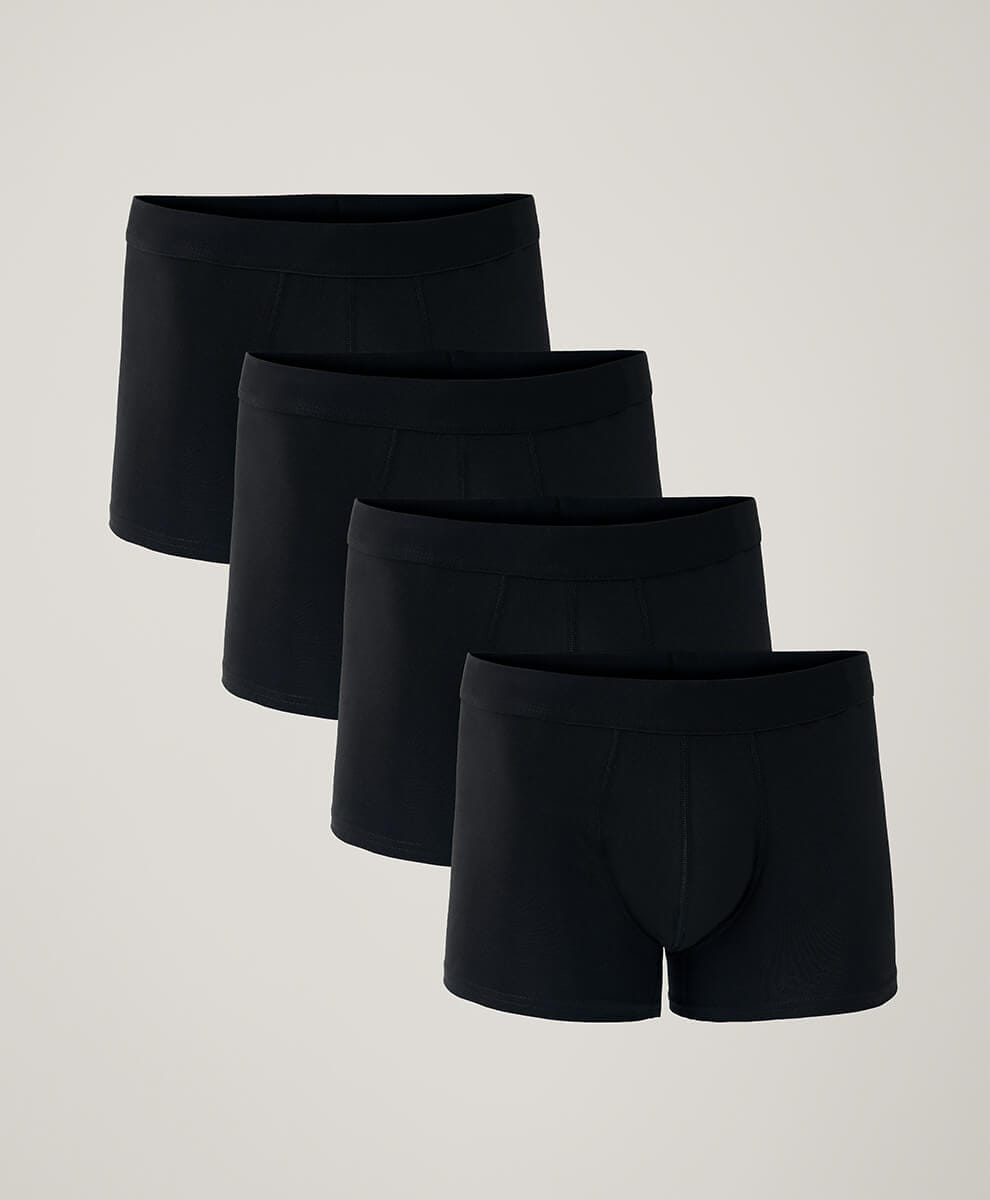 Men's Black Everyday Trunk 4-Pack XL