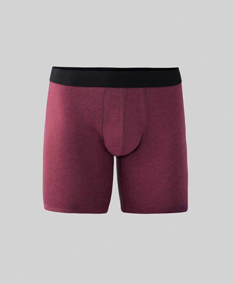 Men's Pomegranate Heather Everyday Extended Boxer Brief L