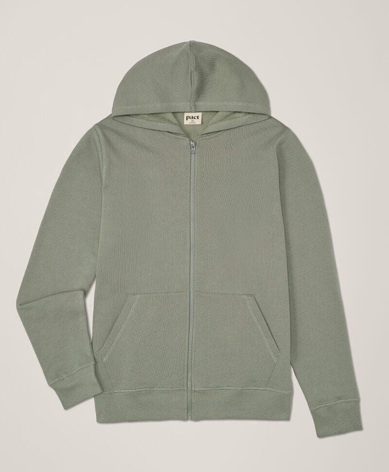 Men's Shadow Green Cloud Brushed Fleece Zip Hoodie 2XL