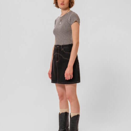 Nudie Jeans Molly Western Denim Skirt Women's Organic Skirts Medium Sustainable Clothing