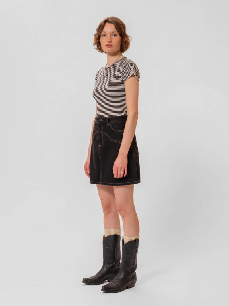 Nudie Jeans Molly Western Denim Skirt Women's Organic Skirts Medium Sustainable Clothing