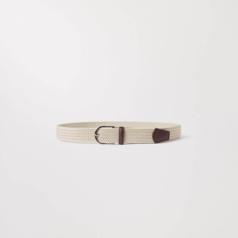 The Braided Elastic Belt Beige
