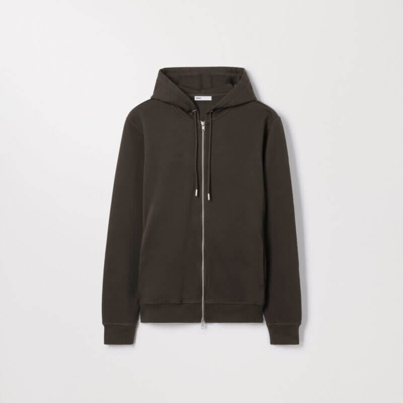 The Zip Hoodie Mud Green