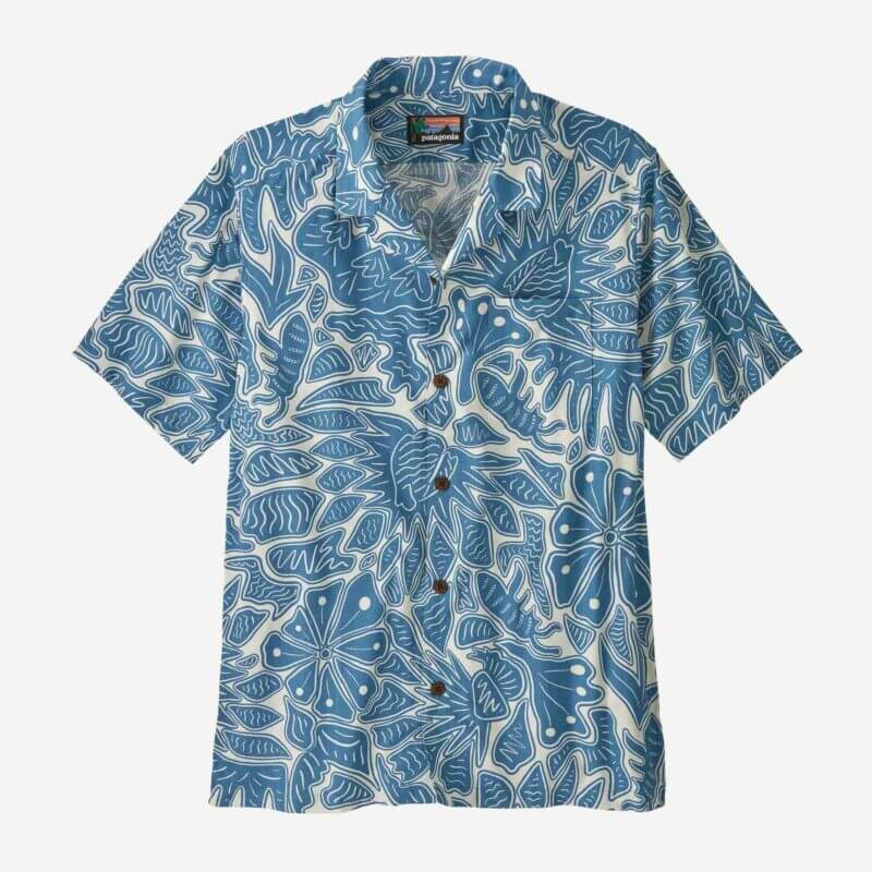 Patagonia Men's Tidal Threads Button-Down Camp Shirt in Still Blue