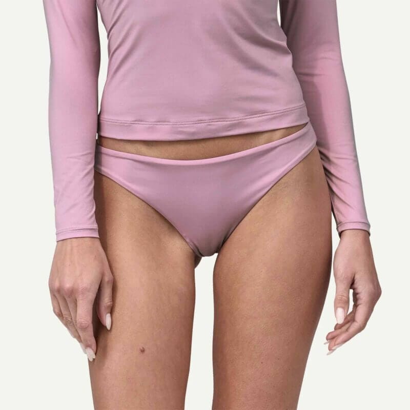 Patagonia Women's Nanogrip Sunny Tide Low Rise Bikini Bottoms in Milkweed Mauve