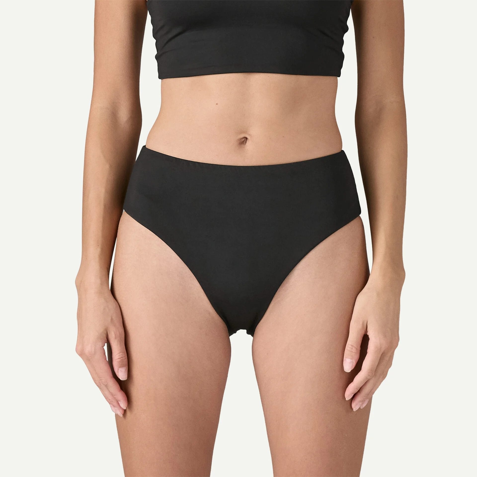 Patagonia Women's Wave For It High Waisted Bikini Bottoms in Black