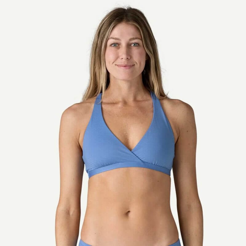 Patagonia Women's Bottom Turn Racerback Bikini Top in Abundant Blue