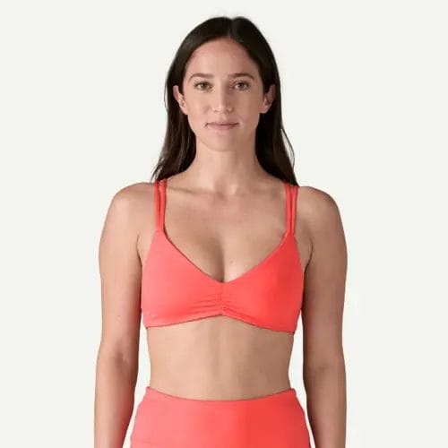 Patagonia Women's Reversible Seaglass Bay Halter Bikini Top in Coral
