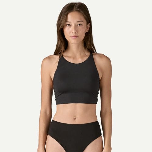 Patagonia Women's Cami Full Coverage Bikini Top in Black