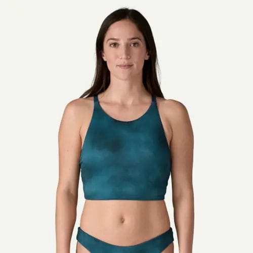 Patagonia Women's Cami Full Coverage Bikini Top in Tidal Teal