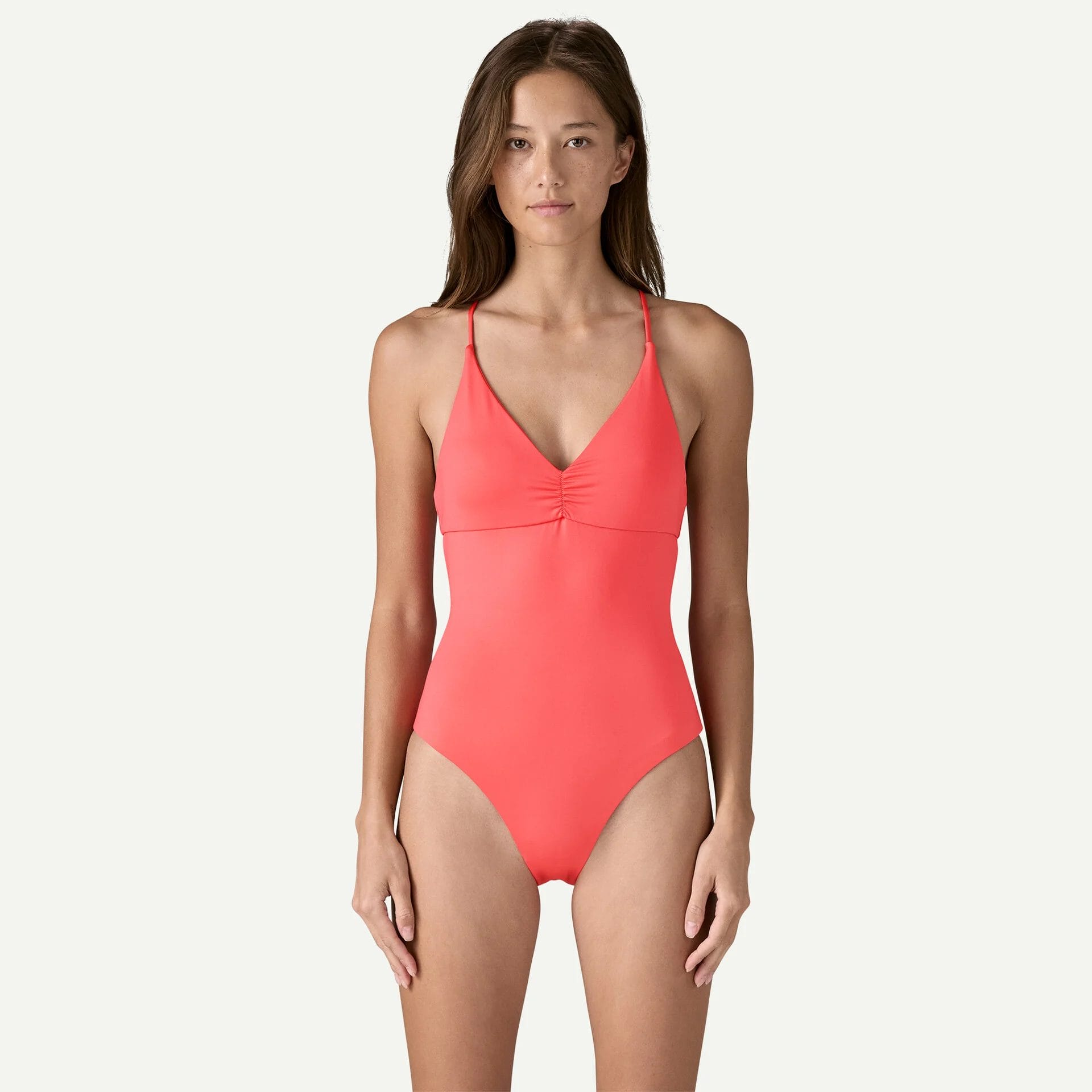 Patagonia Women's Cross Shore One-Piece Surf Swimsuit in Coral