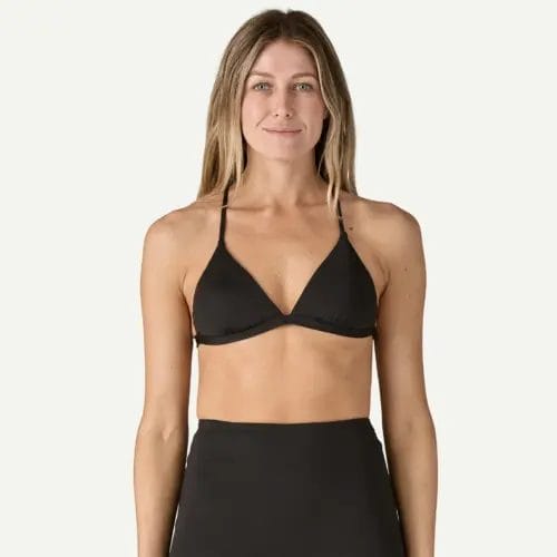 Patagonia Women's Cross Shore Triangle Bikini Top in Black