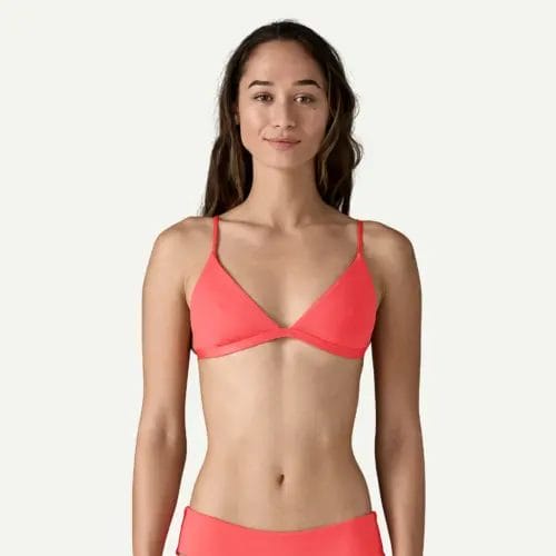 Patagonia Women's Cross Shore Triangle Bikini Top in Coral