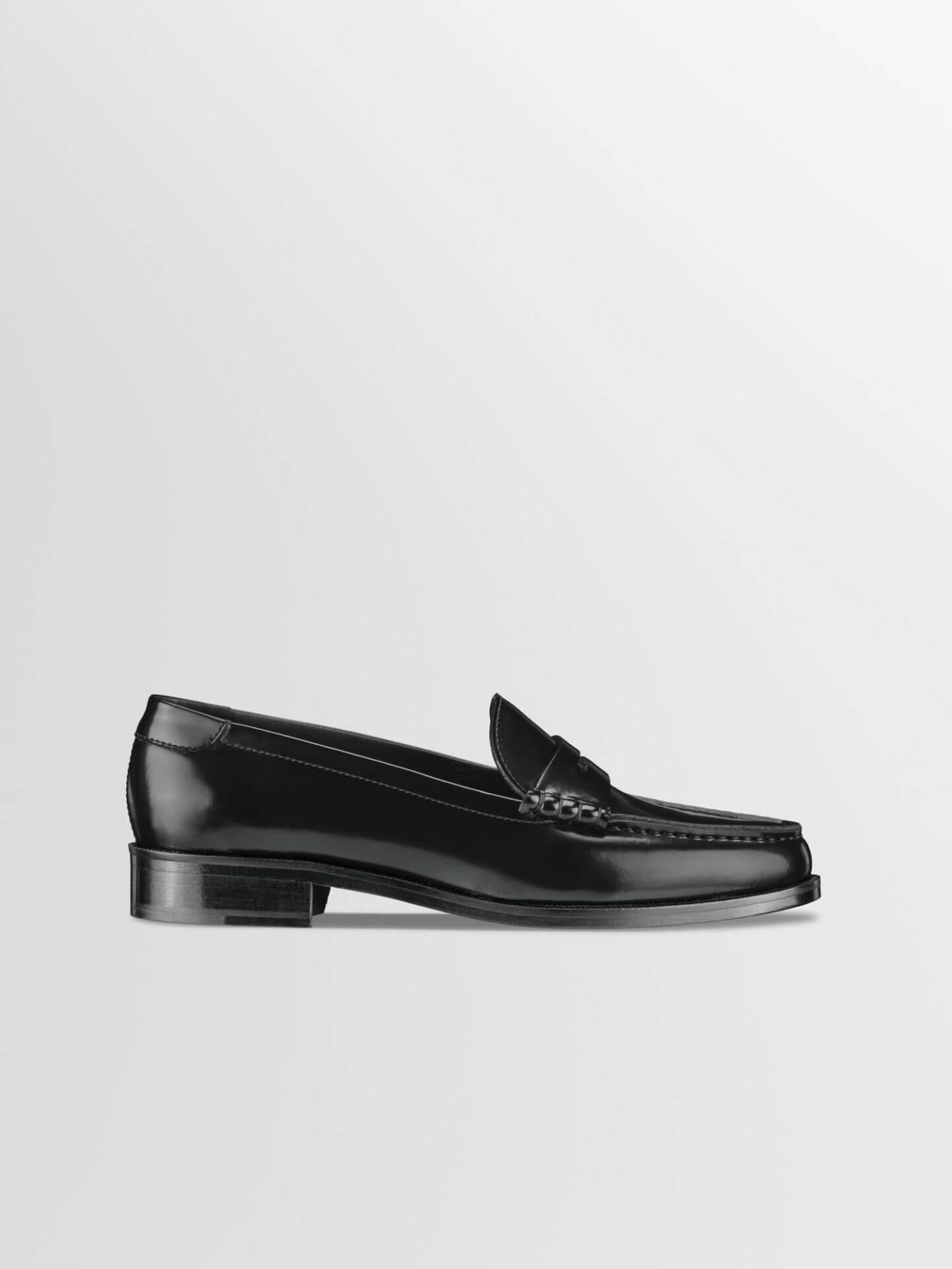 Koio | Brera In Nero Women's Leather Penny Loafers by | Eco