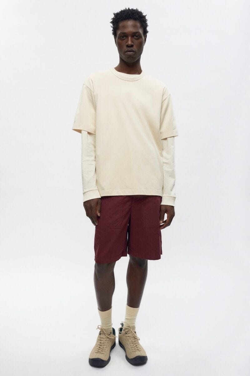 Kotn Men's Tefnut Beach Shorts in Plum, Size 31