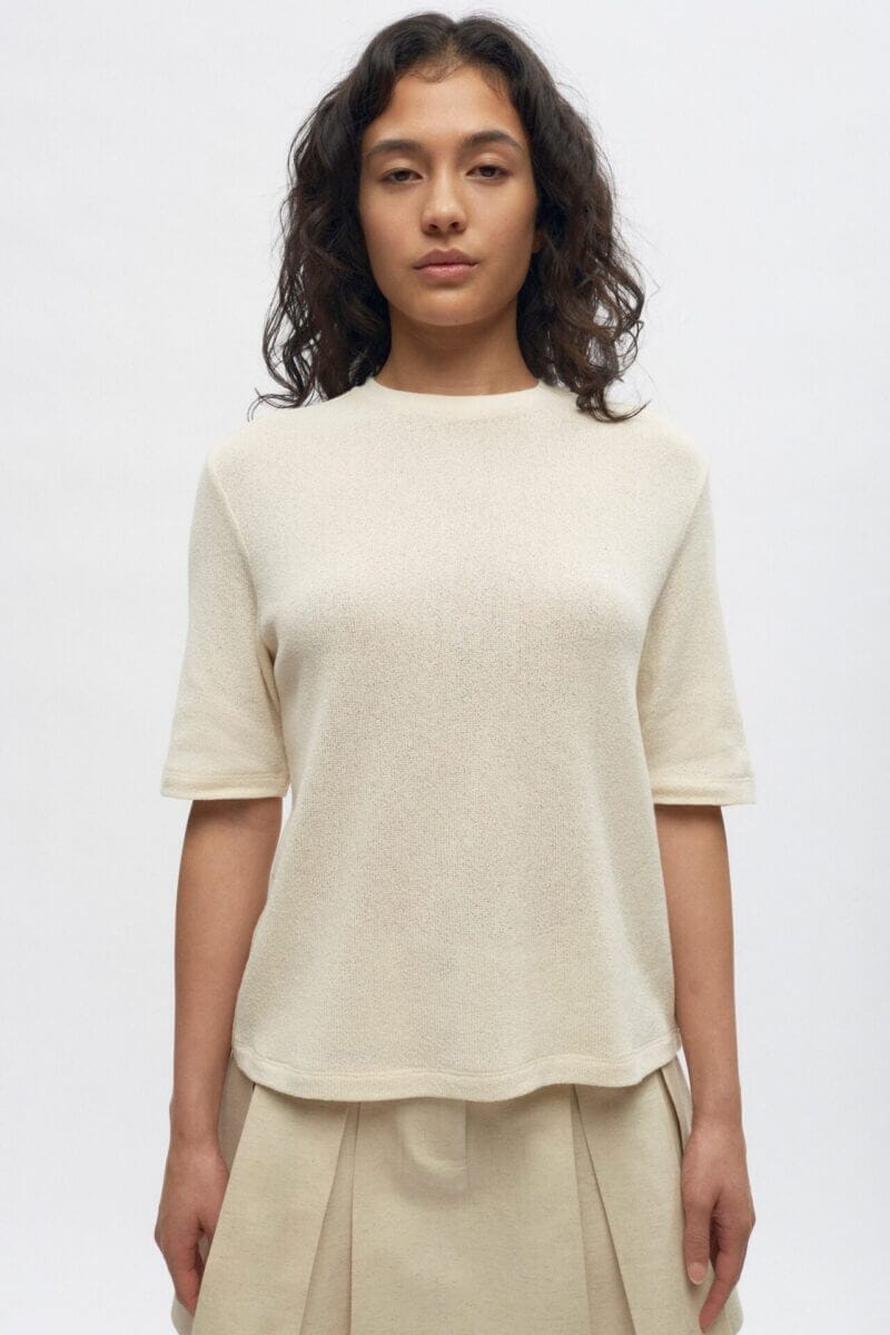 Kotn Women's Luxor Jersey T-Shirt in Natural White, Size Small
