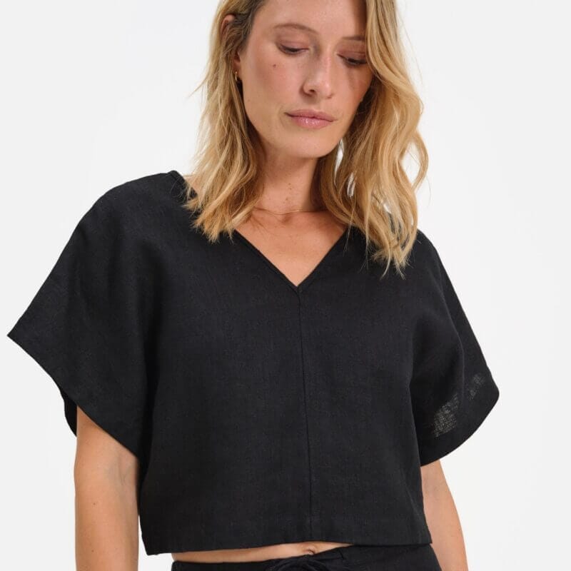Organic Linen Crop Tee