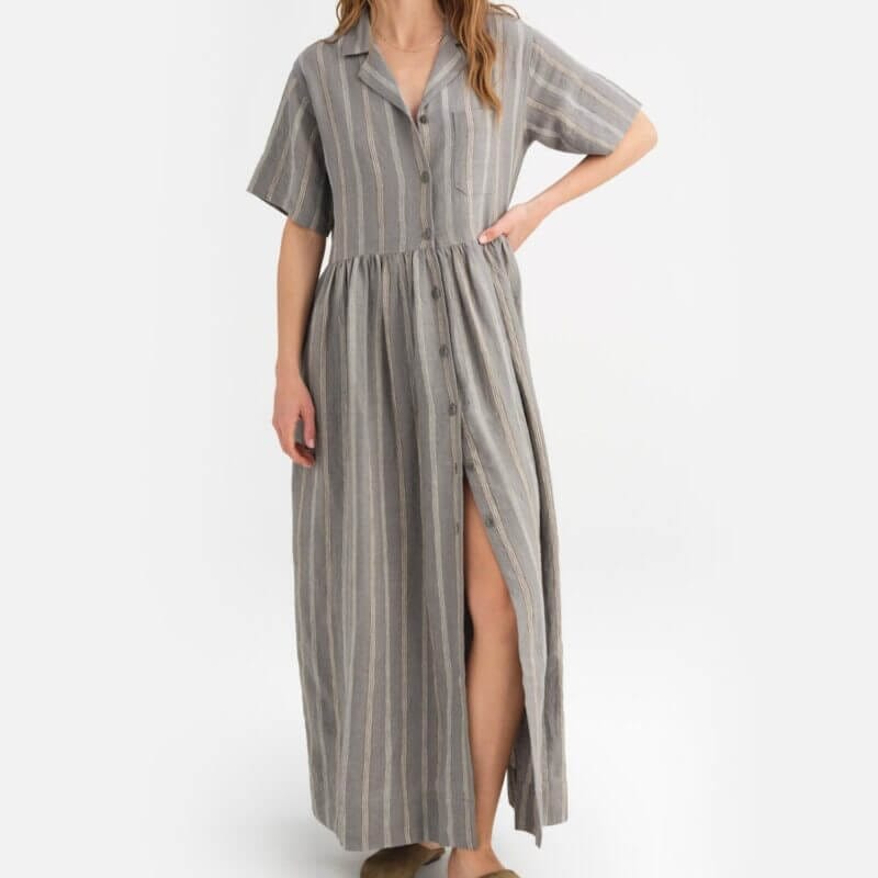 Organic Linen Shirt Dress