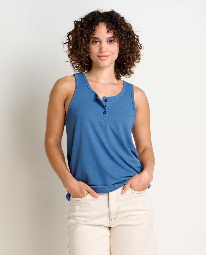 Piru Henley Tank Pacific Blue / XS