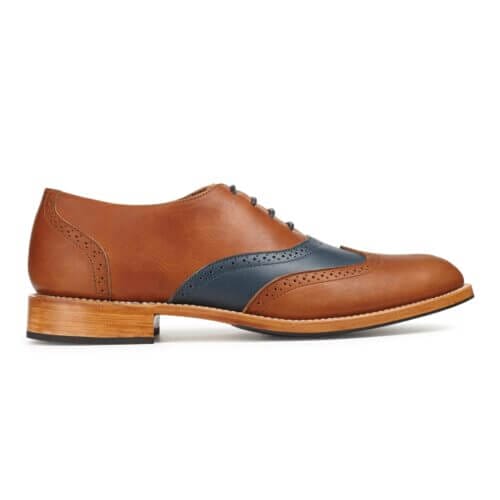 The Clasico in Caramel and Denim Blue