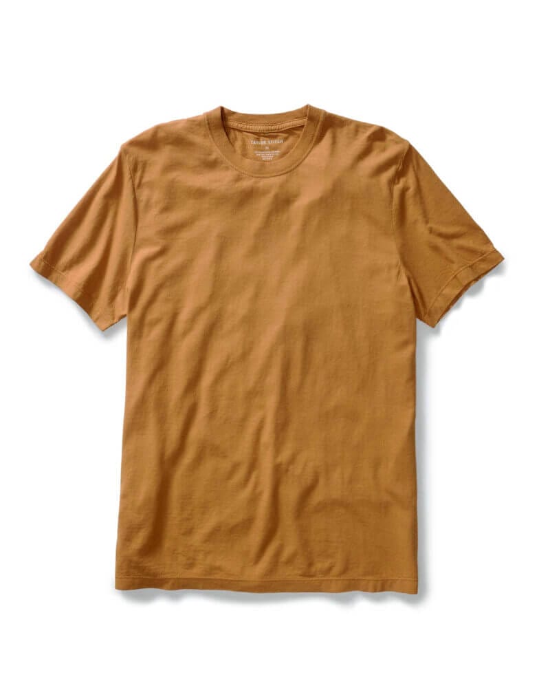 The Cotton Hemp Tee in Saffron