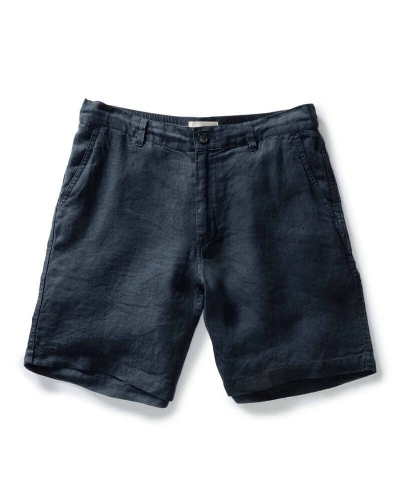 The Easy Short in Navy Linen