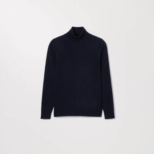 The Merino Turtleneck Dark Navy