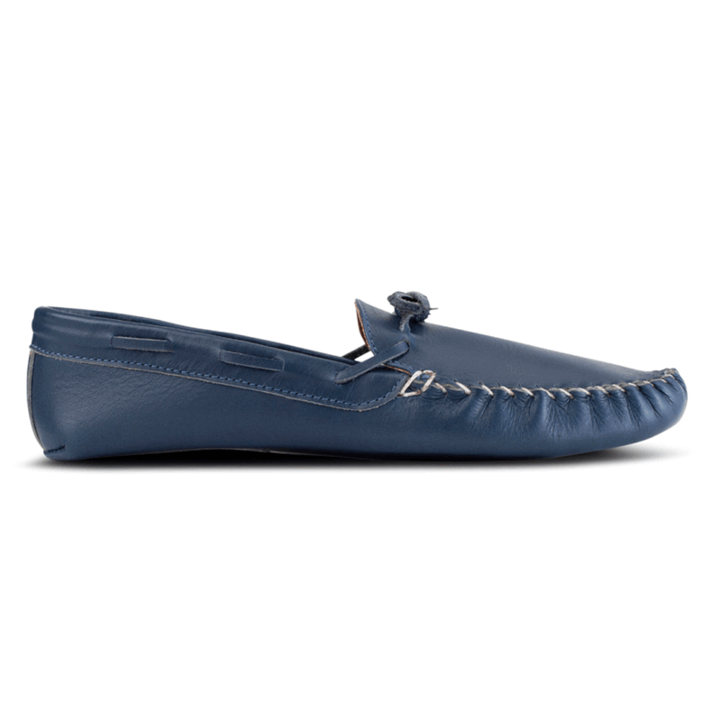 The Women's Moccasin in Denim Blue