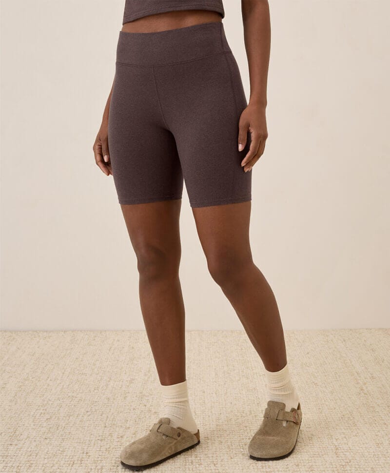Women's Chocolate Heather On The Go-To Bike Short M