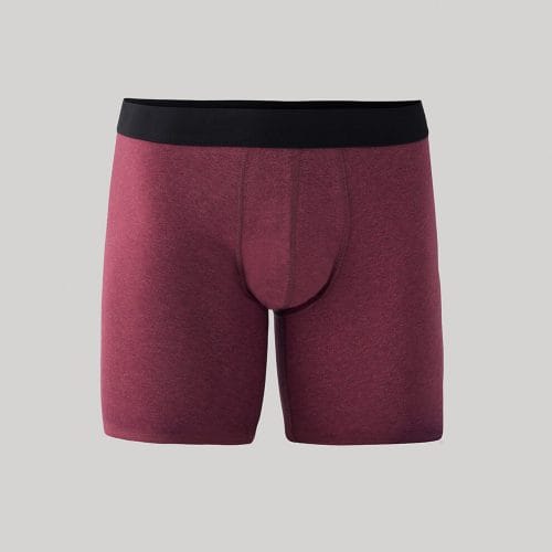 Men's Pomegranate Heather Everyday Extended Boxer Brief L
