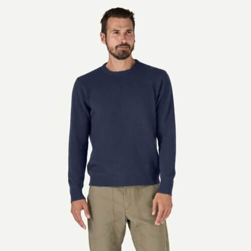 Patagonia Men's Recycled Cashmere Crewneck Sweater in Navy Blue, XXL - Outdoor Sweaters - Recycled Cashmere/Wool
