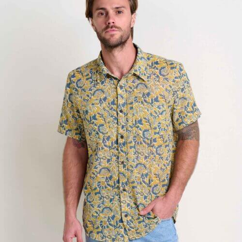Salton Short Sleeve Shirt Mantis Kalamkari Print / S