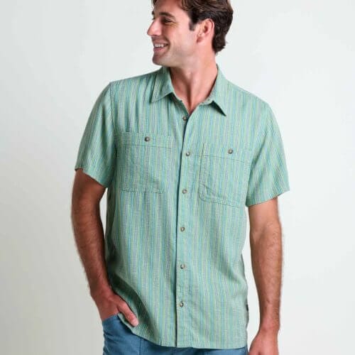 Taj Hemp Short Sleeve Shirt Sagebrush Dobby / S
