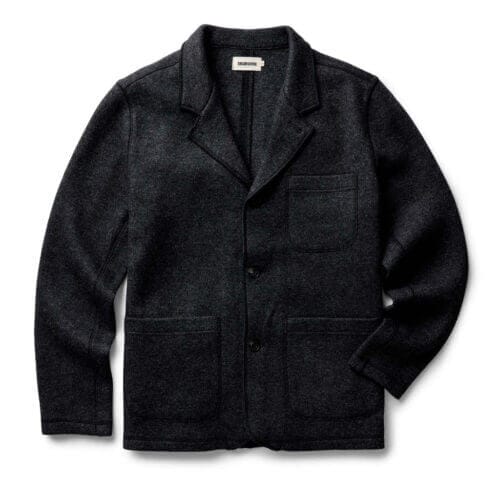 The Evans Blazer in Charcoal Birdseye Wool