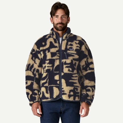 Patagonia Natural Blend Retro Cardigan Sweater in Ink Black