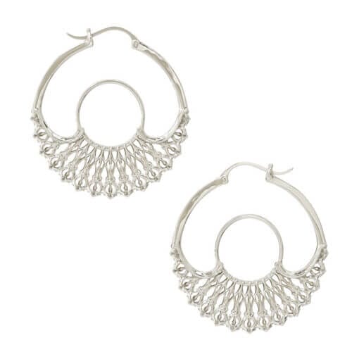 Iris Hoops Silver Small