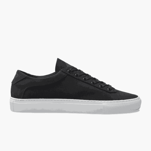 Koio Women's Low Top Nero Canvas Black Leather Canvas Capri 6 (Us) / 36 (Eu)