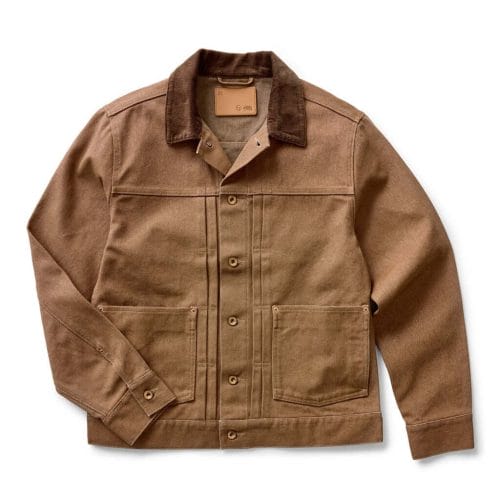 The Ryder Jacket in Tobacco Chipped Canvas