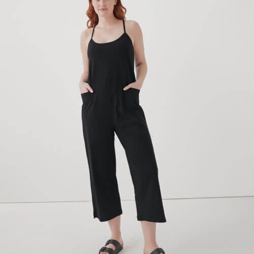 Women's Black Cool Stretch Lounge Jumpsuit XL